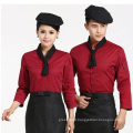 high quality 2015 hot sell short sleeve Western Restaurant stylish receptionist hotel uniform for front desk staff